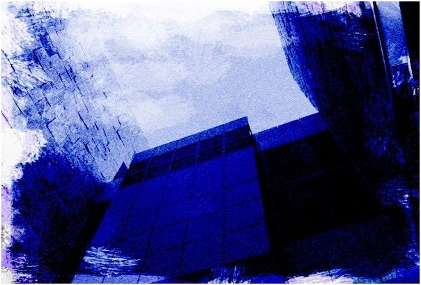 Getty Center /w Cyanotype Effect