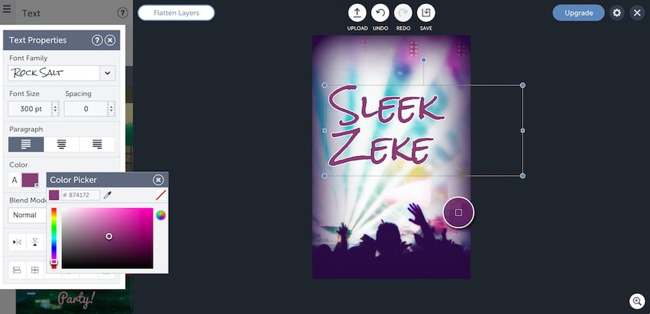 Main text color pick