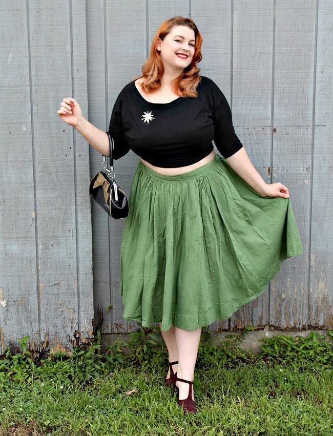 plus size vintage style crop top 1 via va voom vintage