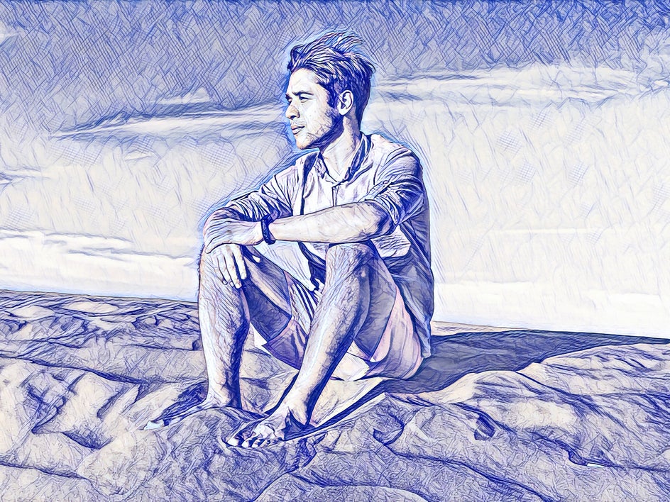 Pen art effect after