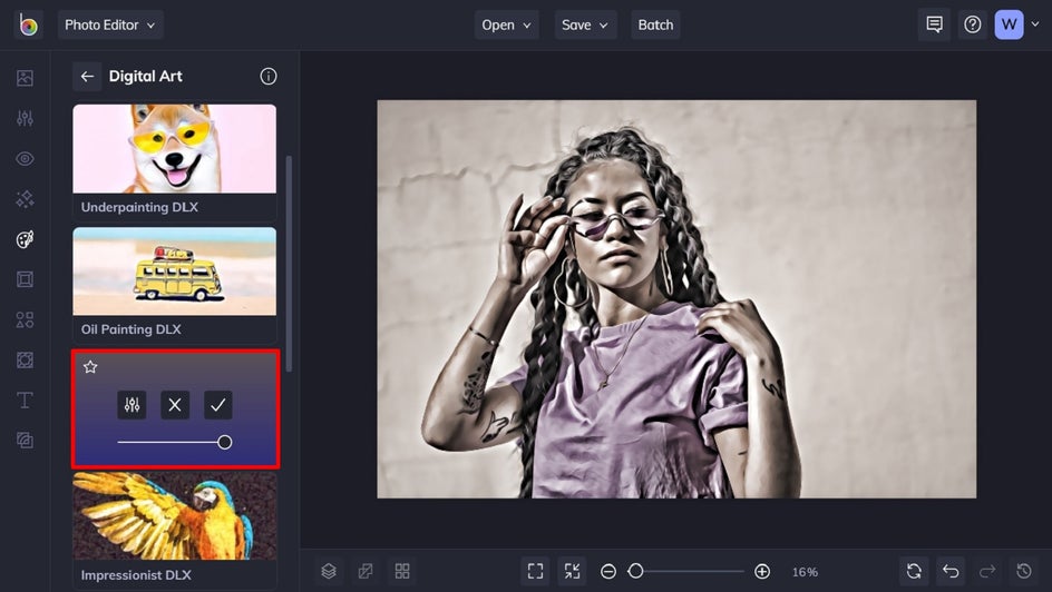 Add photo to sketch effect