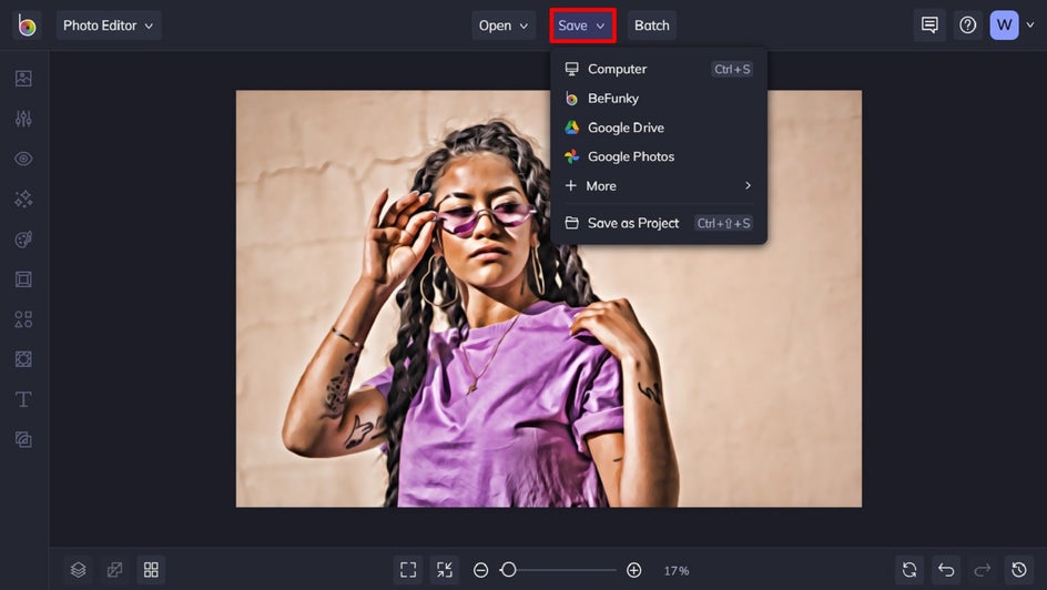 Save your photo to sketch