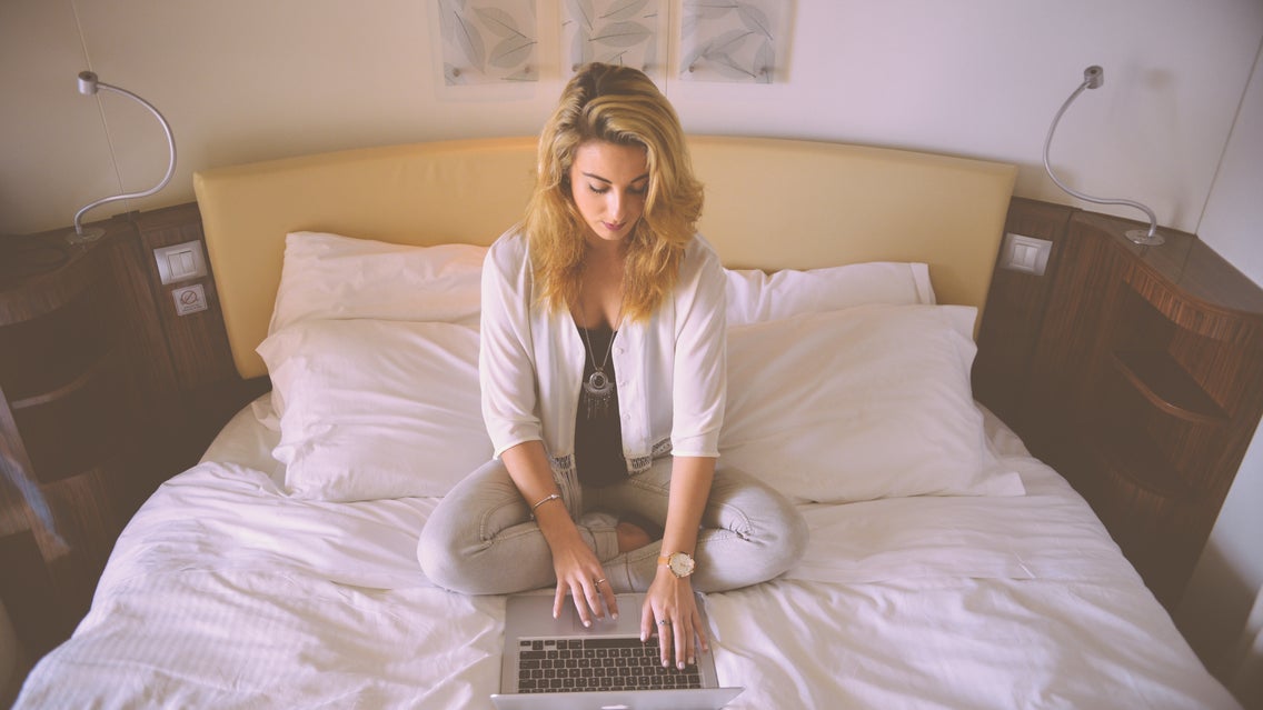 Pc, Computer, Electronics, Laptop, Furniture, Bed