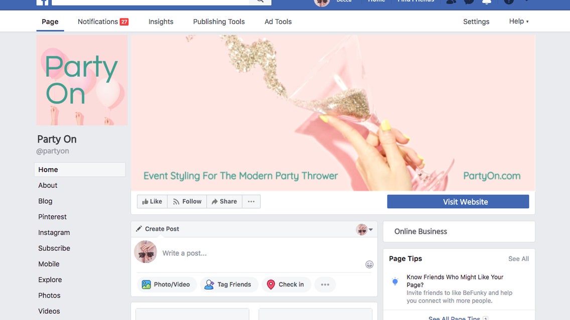 facebook business page tips