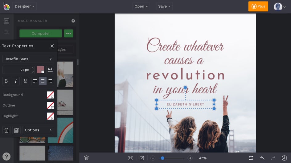 how to make instagram photo quotes