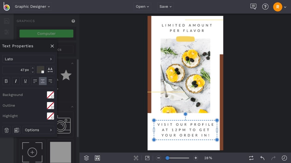 how to design an Instagram Story Set in BeFunky