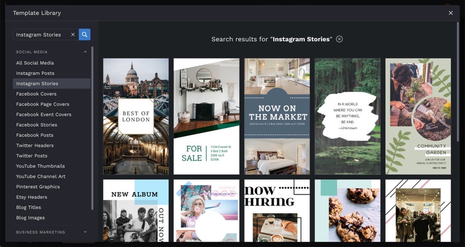 Instagram Story templates by BeFunky