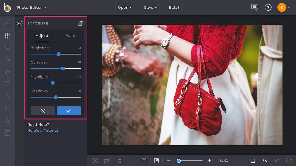 Exposure Tool on Product Photography