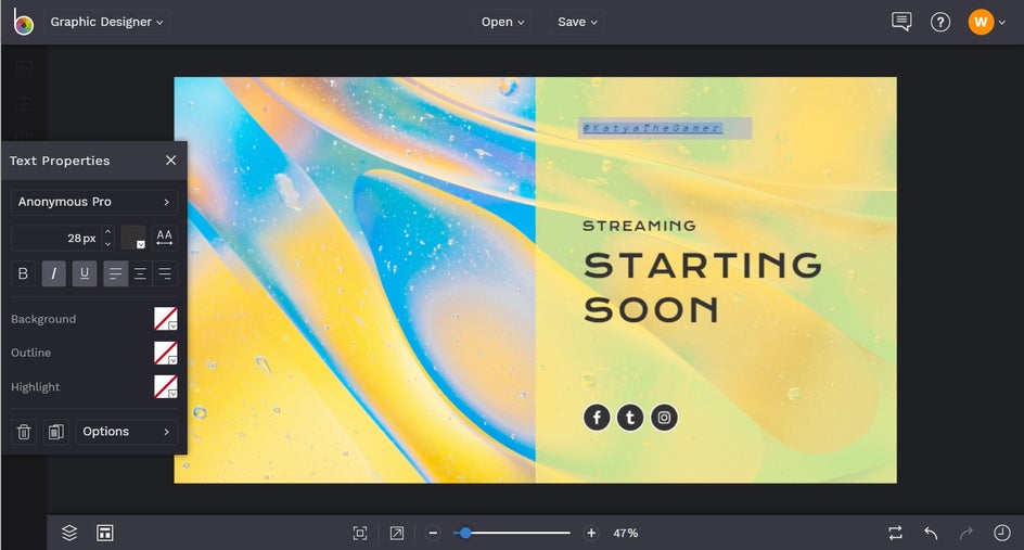 Twitch banner tutorial step 8