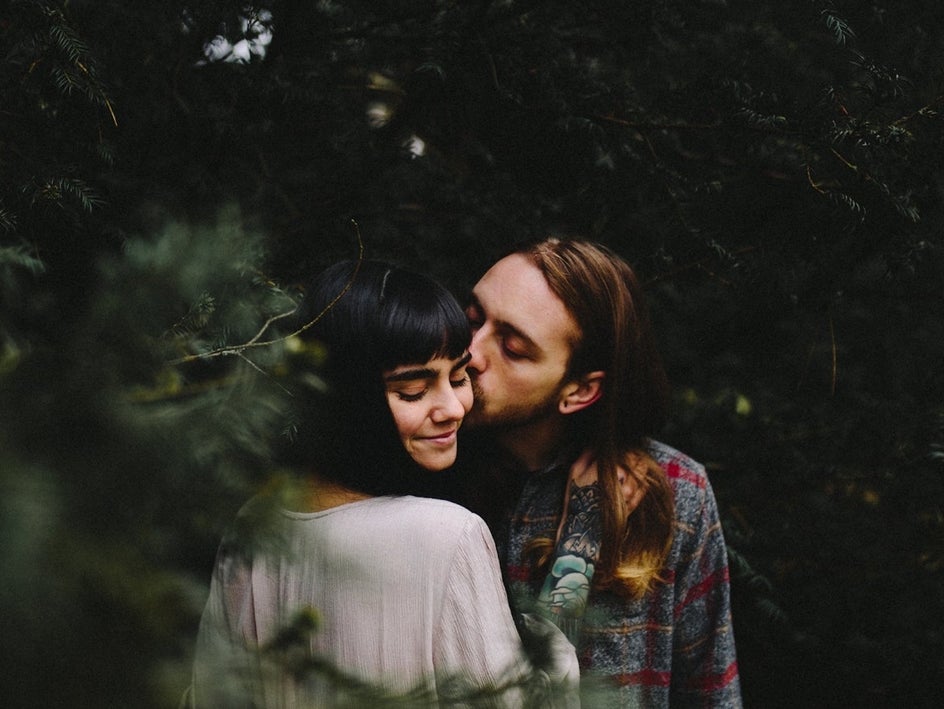 save the date romantic couple