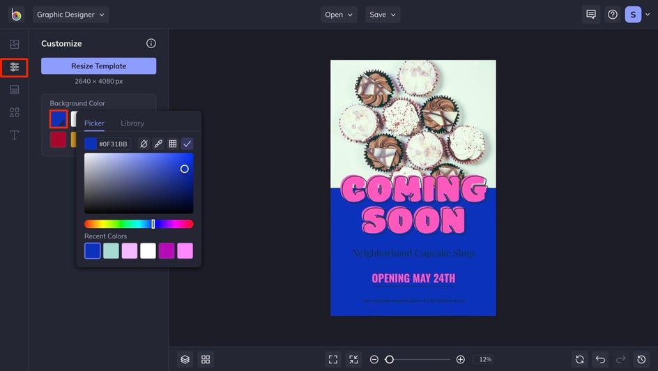customize the background