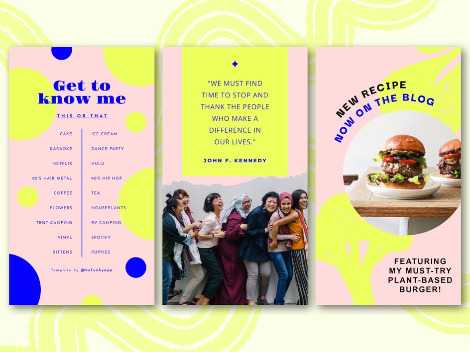 instagram trends story templates