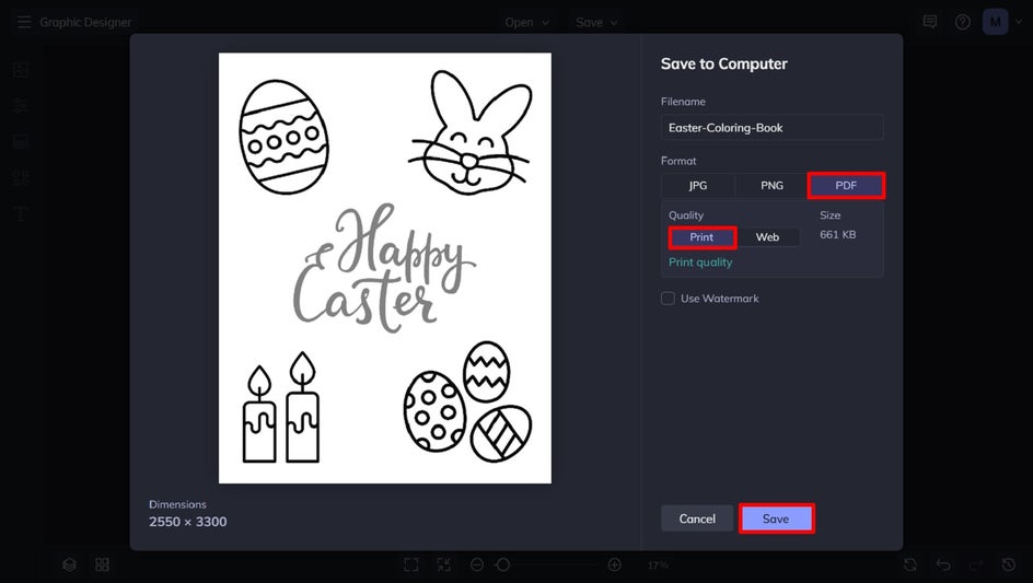 save print quality