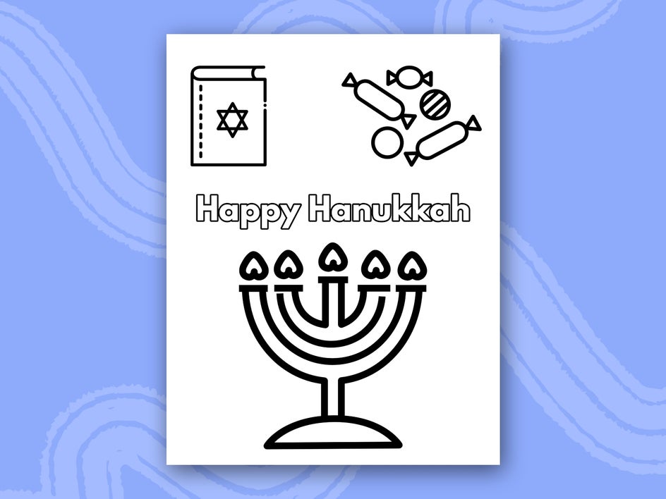 coloring book hanukkah