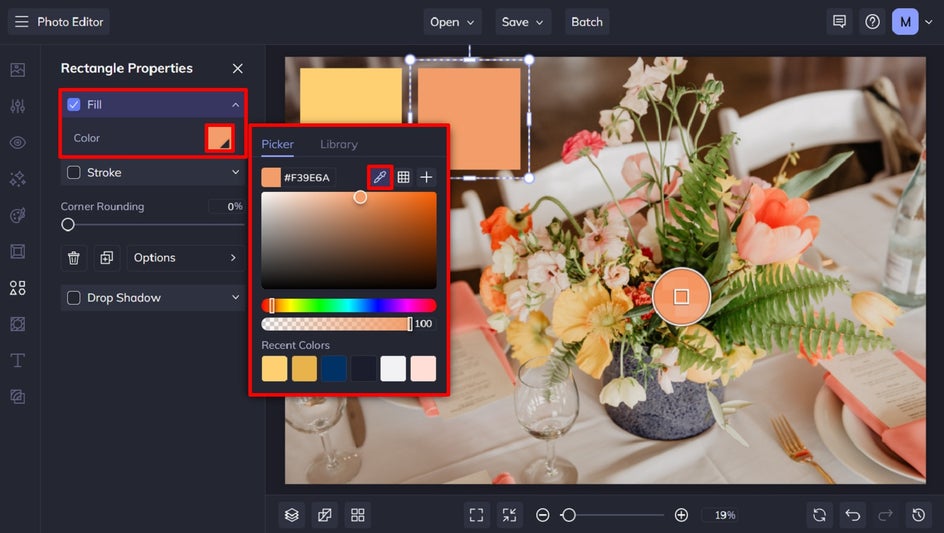 event color palette color tool