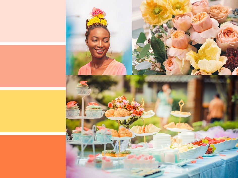 event color palette bridal
