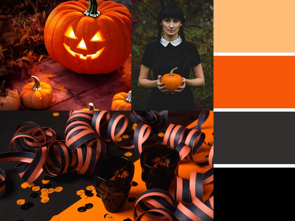 event color palette halloween